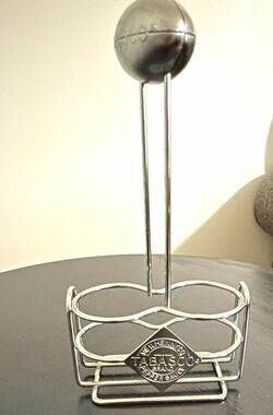 Tabasco Wire Tabletop Condiment Caddy Holder Carry Stand Metal Rack